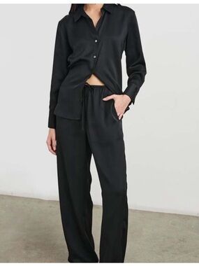 Rails Black Damani Wide Leg Pants Large